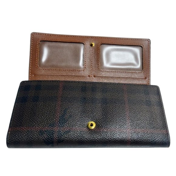 Garland by evgothicjewelry Women's Tartan Print Leather Long Card Holder Wallet - Picture 6 of 8